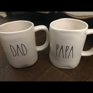 Authentic Rae Dunn dad mugs 2 piece set
